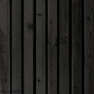 BARDAGE CHÂTAIGNIER ABOUTÉ SATURÉ NOIR INTENSE - KARL1 40*40*3000