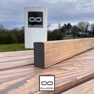 BARDAGE BOIS CHÂTAIGNIER ABOUTÉ CLASSE 4 SATURÉ GRIS SILVER GREY (GRIS) - KARL2 40*70*3000 - Zoom img