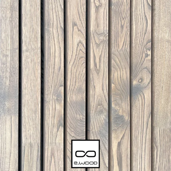 BARDAGE BOIS CHÂTAIGNIER ABOUTÉ CLASSE 4 SATURÉ GRIS SILVER GREY (GRIS) - SVEN1 21*68*3000 - Packshot2 img