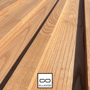 BARDAGE BOIS CHÂTAIGNIER ABOUTÉ CLASSE 4 SATURÉ TON BOIS TEAK - BJORN2 42*165*LONG.DISPONIBLE - Zoom2 img