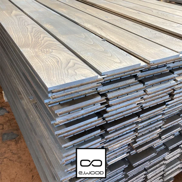 BARDAGE BOIS CHÂTAIGNIER ABOUTÉ CLASSE 4 SATURÉ GRIS FUSAIN - ORLA 20*130*3000 - Packaging img