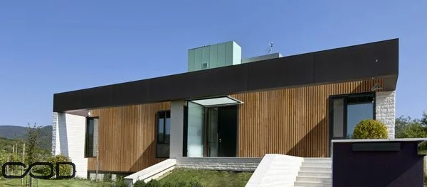 BARDAGE BOIS CHÊNE ABOUTÉ CLASSE 4 NATUREL - KARL1 40*40*3000 - Ambiance1 img