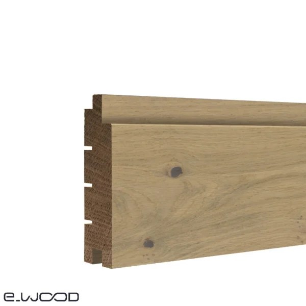 BARDAGE BOIS CHÊNE ABOUTÉ CLASSE 4 NATUREL - ORLA 21*110*3000 - Zoom img