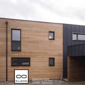 BARDAGE BOIS MÉLÈZE CLASSE 3.2 NATUREL - SVEN1 21*68*LONG.DISPONIBLE - Ambiance2 img