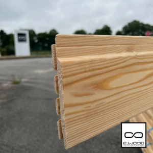 BARDAGE BOIS MÉLÈZE CLASSE 3.2 NATUREL - IVAR 20*125*LONG.DISPONIBLE - Zoom img