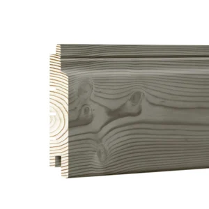 BARDAGE BOIS MÉLÈZE CHOIX B CLASSE 3.1 SATURÉ GRIS SILVER - IVAR 20*125*3960 - Zoom img