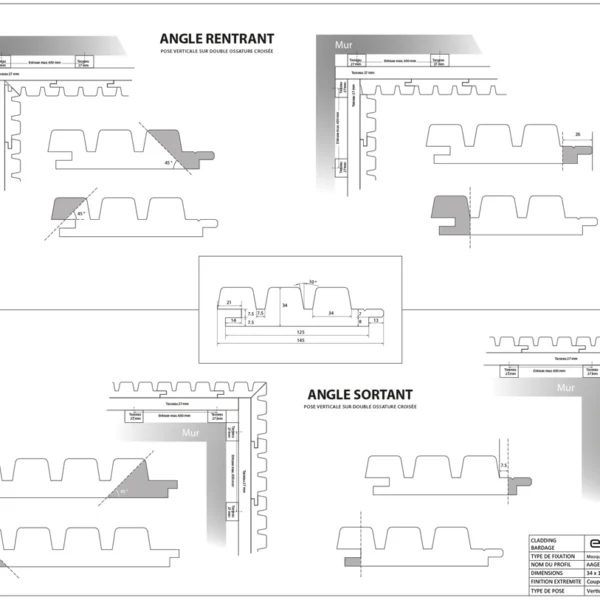 BARDAGE BOIS MÉLÈZE US CLASSE 3.2 SATURÉ GRIS GREY CLOUD (VIEUX BOIS) - AAGE 34*125*LONG.DISPONIBLE - Packshot1 img