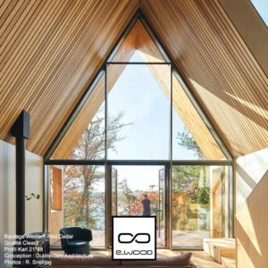 BARDAGE BOIS WESTERN RED CEDAR CLEAR 2 CLASSE 3.2 NATUREL - KARL 21*68*LONG.DISPONIBLE - Ambiance6 img