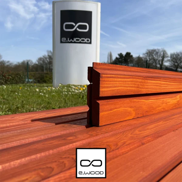 BARDAGE BOIS WESTERN RED CEDAR CLEAR 2 CLASSE 3.2 SATURÉ ROYAL - ASLETTIN 40*135*3000 - Zoom img