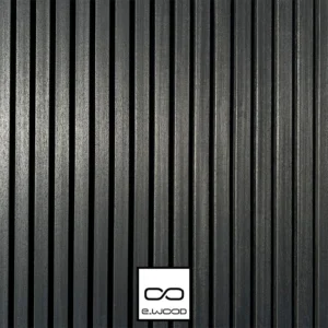 PAREMENT MURAL BOIS AYOUS THERMO CLASSE 3.2 SATURÉ NOIR ABSOLU - KIRSTEN 21*125*LONG.DISPONIBLE - Packshot1 img