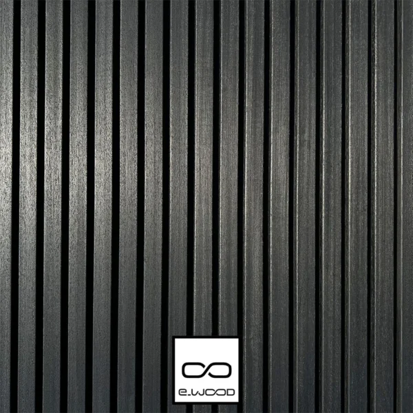 PAREMENT MURAL BOIS AYOUS THERMO CLASSE 3.2 SATURÉ NOIR ABSOLU - KIRSTEN 21*125*LONG.DISPONIBLE - Packshot1 img