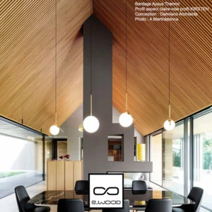 PAREMENT MURAL BOIS AYOUS THERMO CLASSE 3.2 - KIRSTEN 21*125*LONG.DISPONIBLE - Ambiance2 img