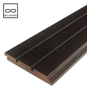 BARDAGE FELIXWOOD® BAMBOO THERMO CLASSE 4 BRUN INTENSE + FINITION HUILÉ - DUO - CLIP 18*133*1850 - Zoom img