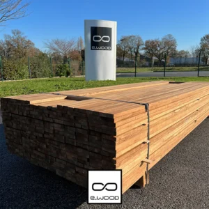 BARDAGE BOIS FRAKÉ THERMO CLASSE 3.2 SATURÉ TON BOIS BRUN (HAVANE) - KARL MIX 21*385*LONG.DISPONIBLE - Packaging img