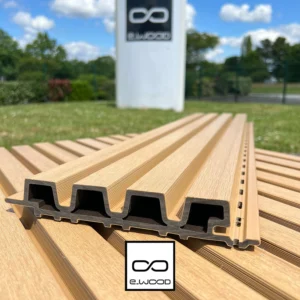 BARDAGE E-WOOD® BOIS COMPOSITE EXCELLENCE BROSSÉ TON BOIS RED CEDAR - AAGE 34*185*LONG.DISPONIBLE - Zoom img