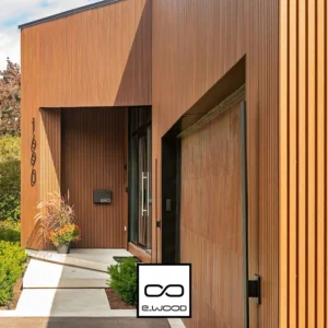 BARDAGE E-WOOD® BOIS COMPOSITE EXCELLENCE BROSSÉ TON BOIS TEAK - AAGE 34*185*LONG.DISPONIBLE - Ambiance3 img