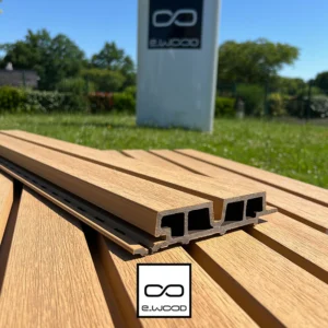 BARDAGE E-WOOD® BOIS COMPOSITE EXCELLENCE BROSSÉ TON BOIS RED CEDAR - AAGE2 34*150*LONG.DISPONIBLE - Zoom img