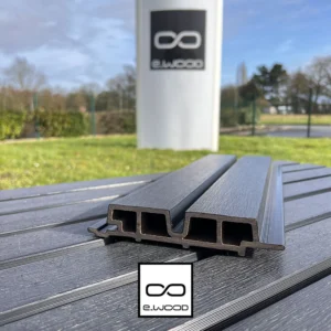 BARDAGE E-WOOD® BOIS COMPOSITE EXCELLENCE BROSSÉ NOIR EBONY - AAGE2 34*150*LONG.DISPONIBLE - Zoom2 img
