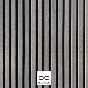 BARDAGE E-WOOD® BOIS COMPOSITE EXCELLENCE BROSSÉ GRIS SILVER SUR FOND NOIR - AAGE 34*185*3500 - Packshot1 img