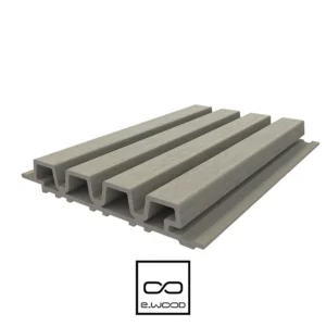 BARDAGE E-WOOD® BOIS COMPOSITE EXCELLENCE BROSSÉ GRIS ANTIQUE SUR FOND NOIR - AAGE 34*185*3500 - Ambiance5 img