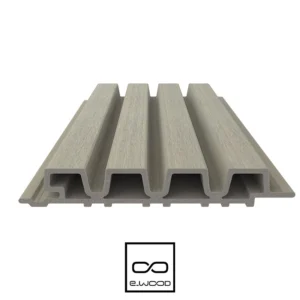 BARDAGE E-WOOD® BOIS COMPOSITE EXCELLENCE BROSSÉ GRIS ANTIQUE SUR FOND NOIR - AAGE 34*185*3500 - Ambiance6 img