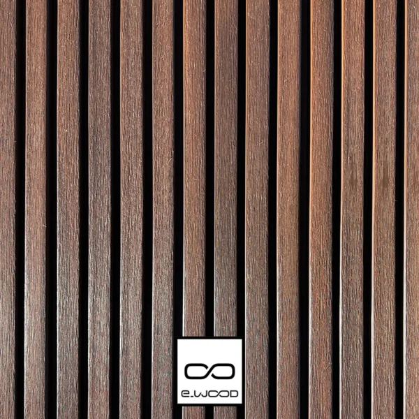 BARDAGE E-WOOD® BOIS COMPOSITE EXCELLENCE BROSSÉ TON BOIS IPÉ SUR FOND NOIR - AAGE 34*185*3500 - Packshot1 img
