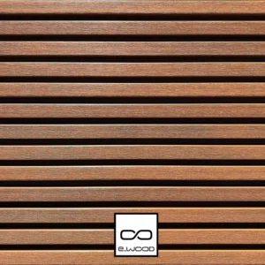 BARDAGE E-WOOD® BOIS COMPOSITE EXCELLENCE BROSSÉ TON BOIS TEAK SUR FOND NOIR - AAGE 34*185*3500 - Packshot2 img