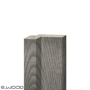 ACCESSOIRES BARDAGE CHÂTAIGNIER ABOUTÉ SATURÉ GRIS FUSAIN - ANGLE SORTANT 49*92*3000