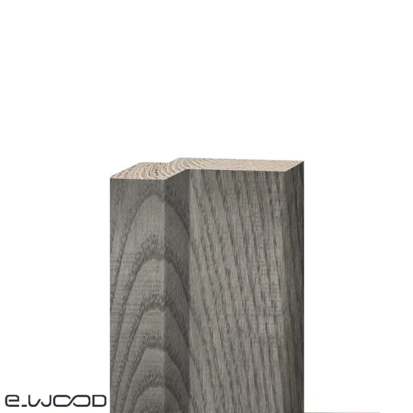 ACCESSOIRES BARDAGE BOIS CHÂTAIGNIER ABOUTÉ CLASSE 4 SATURÉ GRIS FUSAIN - ANGLE SORTANT 49*92*3000 - Packshot1 img