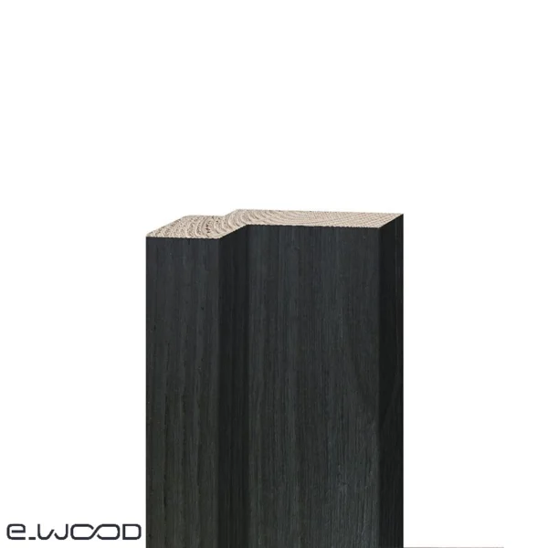 ACCESSOIRES BARDAGE BOIS CHÂTAIGNIER ABOUTÉ CLASSE 4 SATURÉ NOIR INTENSE - ANGLE SORTANT 49*92*3000 - Packshot1 img