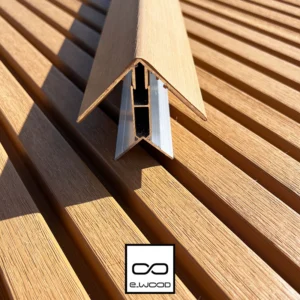 ACCESSOIRE BARDAGE E-WOOD® BOIS COMPOSITE EXCELLENCE BROSSÉ TON BOIS RED CEDAR - CORNIERE ANGLE 66*66*3000 - Zoom img