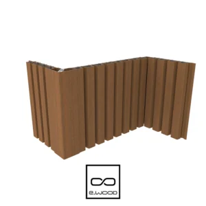 ACCESSOIRE BARDAGE E-WOOD® BOIS COMPOSITE EXCELLENCE BROSSÉ TON BOIS TEAK - CORNIERE ANGLE 66*66*3000 - Ambiance1 img
