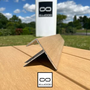 ACCESSOIRE BARDAGE E-WOOD® BOIS COMPOSITE EXCELLENCE BROSSÉ TON BOIS RED CEDAR - PROFIL EXTRÉMITÉ 37*94*3000 - Zoom img