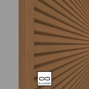 ACCESSOIRE BARDAGE E-WOOD® BOIS COMPOSITE EXCELLENCE BROSSÉ TON BOIS TEAK - PROFIL EXTRÉMITÉ 37*94*3000 - Ambiance5 img