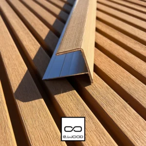 ACCESSOIRE BARDAGE E-WOOD® BOIS COMPOSITE EXCELLENCE BROSSÉ TON BOIS RED CEDAR - PROFIL FINITION 37*61*3000 - Zoom img