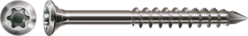 INOX A2 - VIS BARDAGE 4,5 X 70 MM FILETAGE PARTIEL TÊTE BOMBÉE T15 POINTE CUT INOX A2 SPAX® BOITE DE 100 VIS. - Packshot1 img