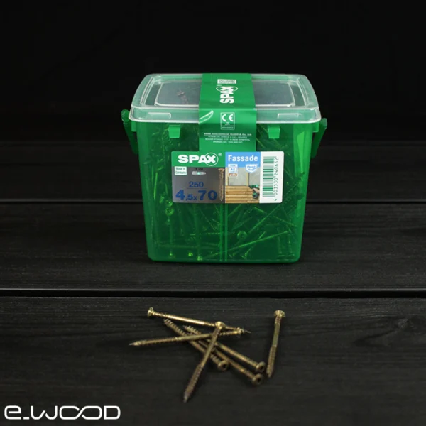 INOX A2 ANTIQUE - VIS BARDAGE 4,5 X 70 MM FILETAGE DE FIXATION TÊTE BOMBÉE T20 POINTE 4CUT INOX A2 ANTIK BOITE DE 250 VIS. - Packshot1 img