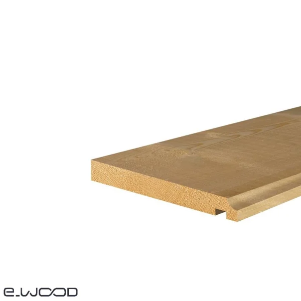 PLANCHE DE RIVE BOIS EPICÉA NATUREL - 1 CONGÉ 1 RAINURE 20*145*LONG.DISPONIBLE - Zoom img