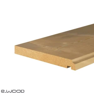 PLANCHE DE RIVE EPICÉA NATUREL - 1 CONGÉ 1 RAINURE 26*195