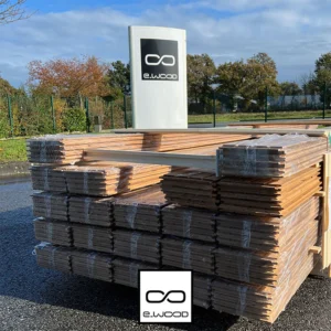 LAMBRIS BOIS EPICÉA THERMO 190° CLASSE 3.2 - BROSSÉ MINI CHANFREIN 19*185*LONG.DISPONIBLE - Packaging img