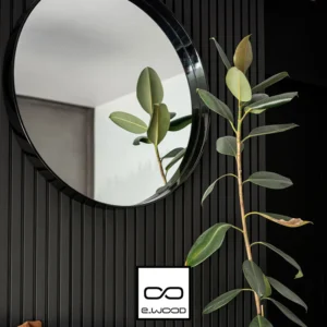 PAREMENT MURAL BOIS MDF REVÊTU MAESTRO LATT NOIR MAT - BLACK - ASPECT CLAIRE-VOIE 20*287*2770 - Ambiance4 img