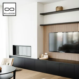 PAREMENT MURAL BOIS MDF REVÊTU MAESTRO LATT PEPPER OAK BLACK - ASPECT CLAIRE-VOIE 20*287*2770 - Packshot2 img