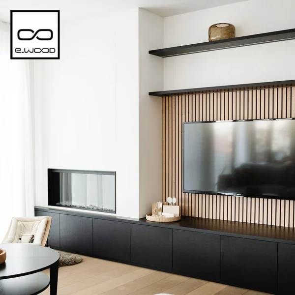 PAREMENT MURAL BOIS MDF REVÊTU MAESTRO LATT PEPPER OAK BLACK - ASPECT CLAIRE-VOIE 20*287*2770 - Packshot2 img