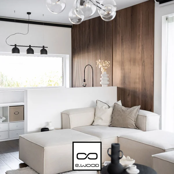 PAREMENT MURAL BOIS MDF REVÊTU MAESTRO LATT CASTLE OAK BLACK - ASPECT CLAIRE-VOIE 20*287*2770 - Packshot2 img