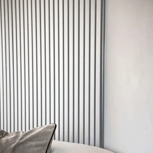 PAREMENT MURAL BOIS MDF REVÊTU MAESTRO LATT WHITE WHITE - ASPECT CLAIRE-VOIE 20*287*2770 - Ambiance1 img