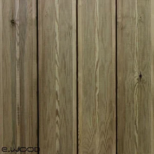 TERRASSE BOIS PIN SYLVESTRE CLASSE 4 VERT - 1 FACE RAINURÉE 1 FACE LISSE 27*145*LONG.DISPONIBLE - Packshot1 img