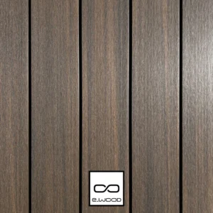 TERRASSE E-WOOD® BOIS COMPOSITE ALVÉOLAIRE STRUCTURÉ ET BROSSÉ TON BOIS AGED WOOD - CLIP 25*140*2800 - Packshot2 img