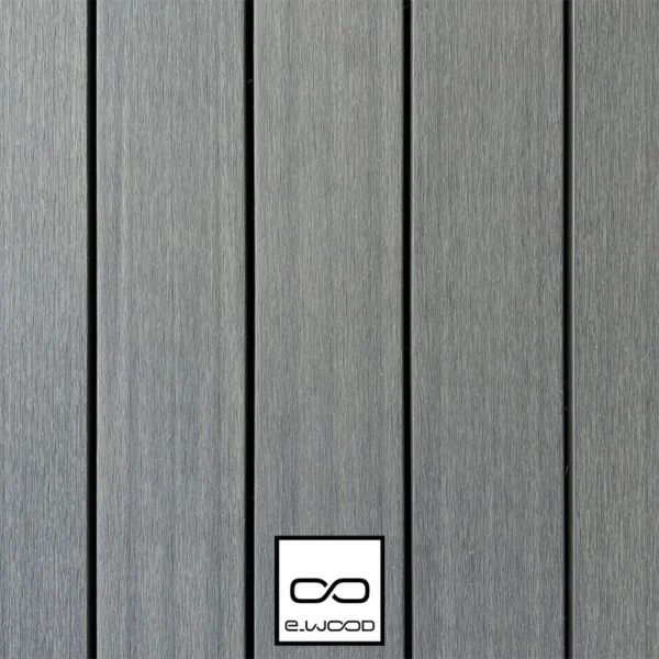 TERRASSE E-WOOD® BOIS COMPOSITE EXCELLENCE STRUCTURÉ ET BROSSÉ GRIS SILVER - CLIP 23*138*4000 - Packshot1 img