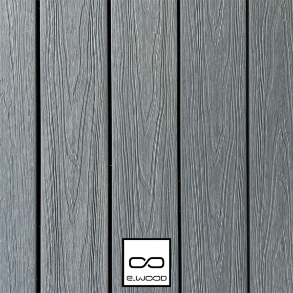 TERRASSE E-WOOD® BOIS COMPOSITE EXCELLENCE STRUCTURÉ ET BROSSÉ GRIS SILVER - CLIP 23*138*4000 - Packshot2 img