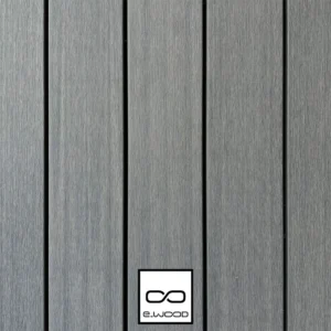 TERRASSE E-WOOD® BOIS COMPOSITE EXCELLENCE PLEIN STRUCTURÉ ET BROSSÉ GRIS SILVER - A VISSER 23*138*3000 - Packshot1 img